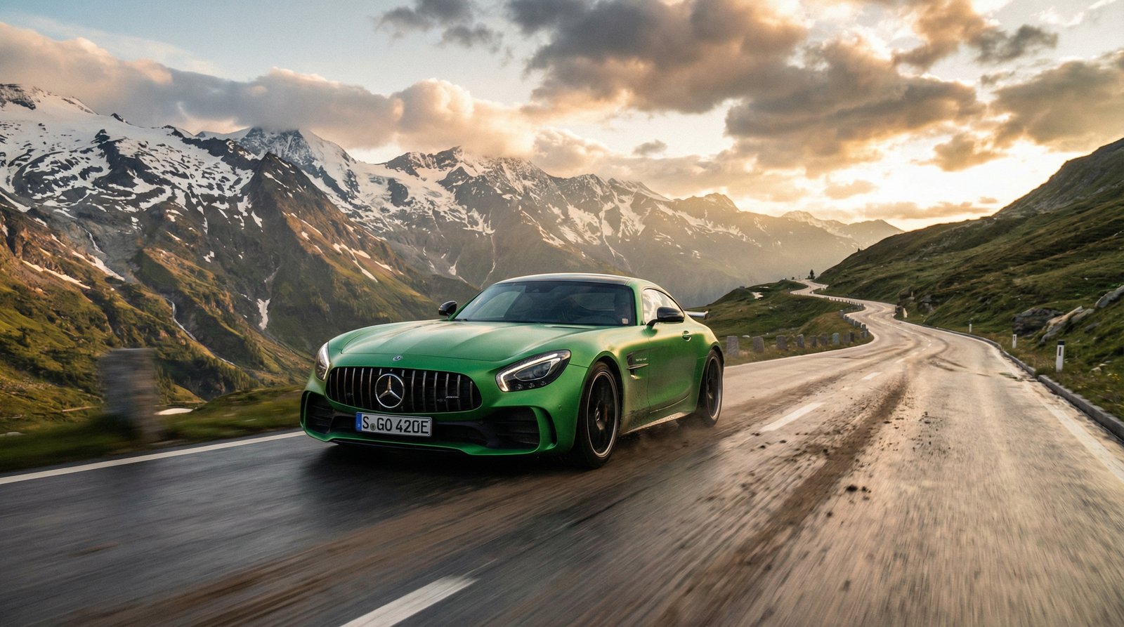 困困兔奔驰AMG山路视频